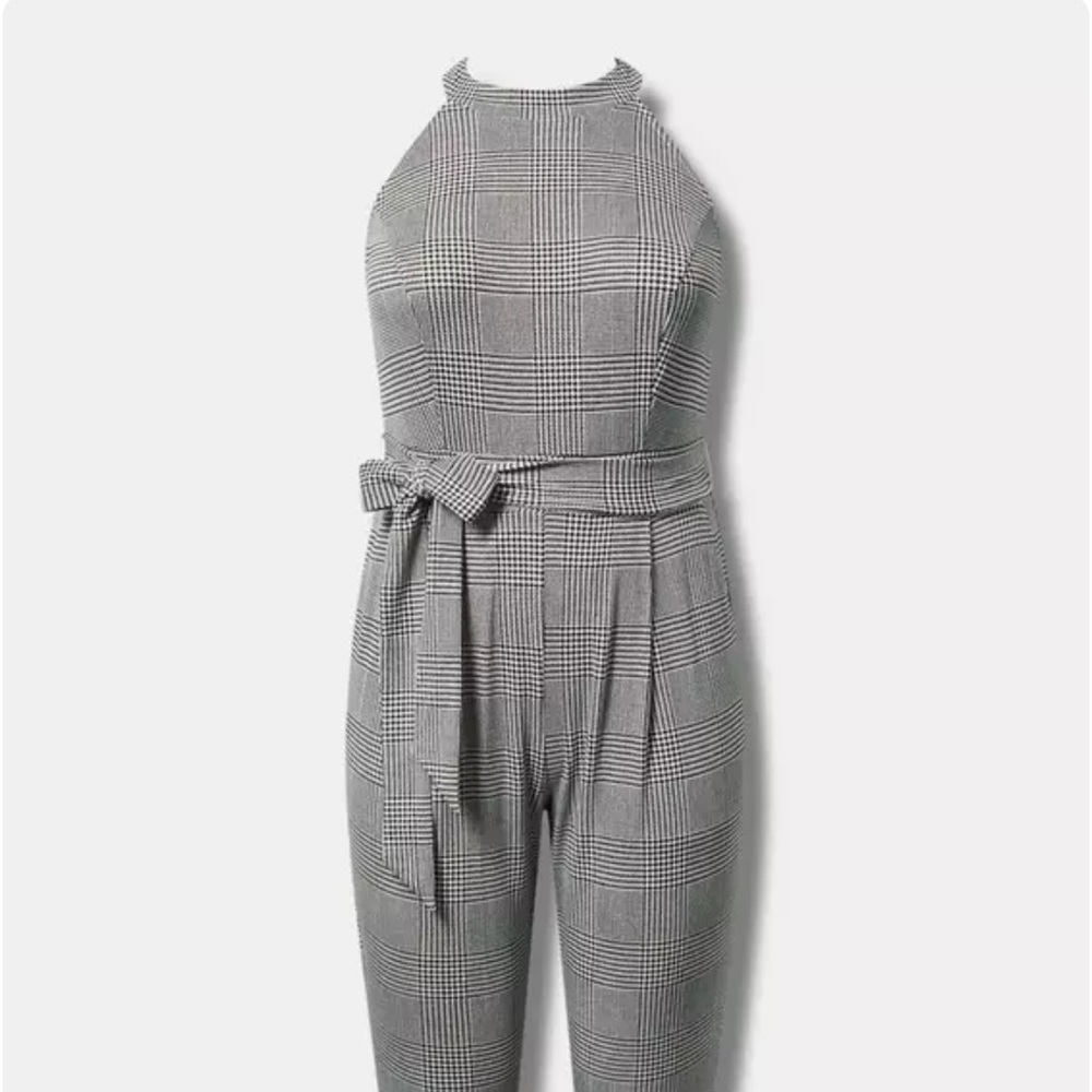 Torrid Gray Checkered Jumpsuit